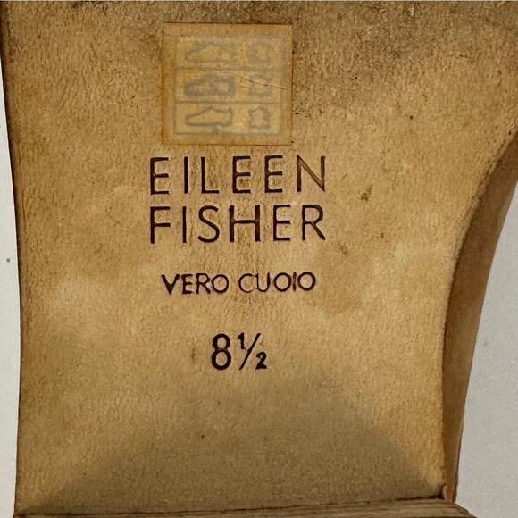 Eileen Fisher Soul Tumbled Nubuck Slip On Leather Desert  Eileen Fisher Soul Tumbled Nubuck Ankle Boots Block Heel Tan 8.5